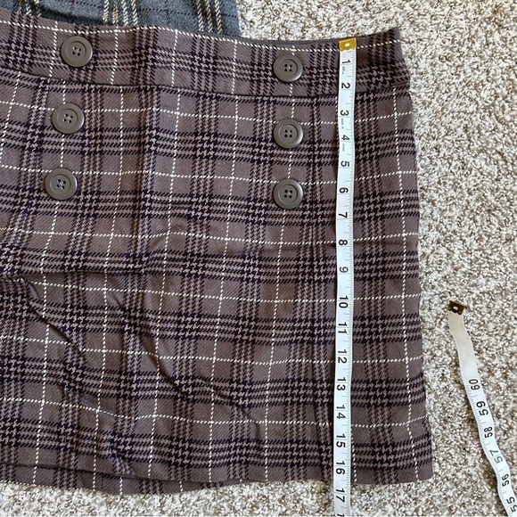 🦋 GAP Factory Mauve Plaid Mini Skirt Office Preppy School Girl Size 14 - Picture 6 of 6